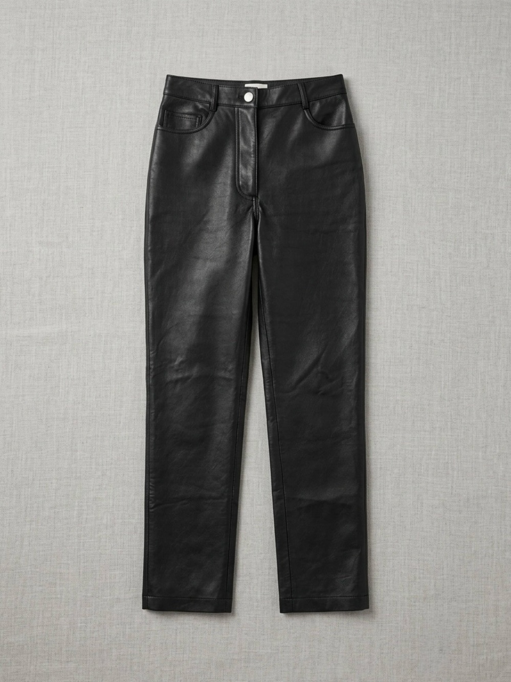 Wilfred Black Faux Leather Straight-Leg Jeans
